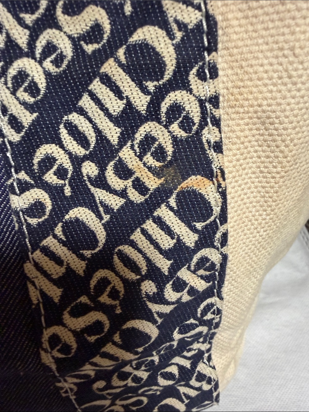 See By Chloe Navy and Cream Denim Hobo - Picture 3 of 10